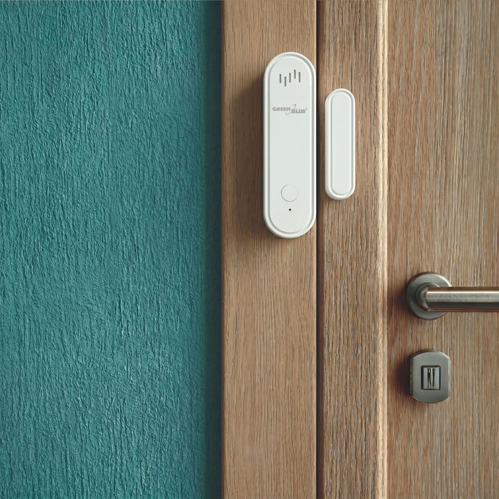 Drahtloser Reed-Schalter / WLAN-Öffnungssensor von GreenBlue, Android/iOS, für Türen / Fenster, 3,0 V DC, LR03x2, mit Alarm, GB478, 2 Sets
