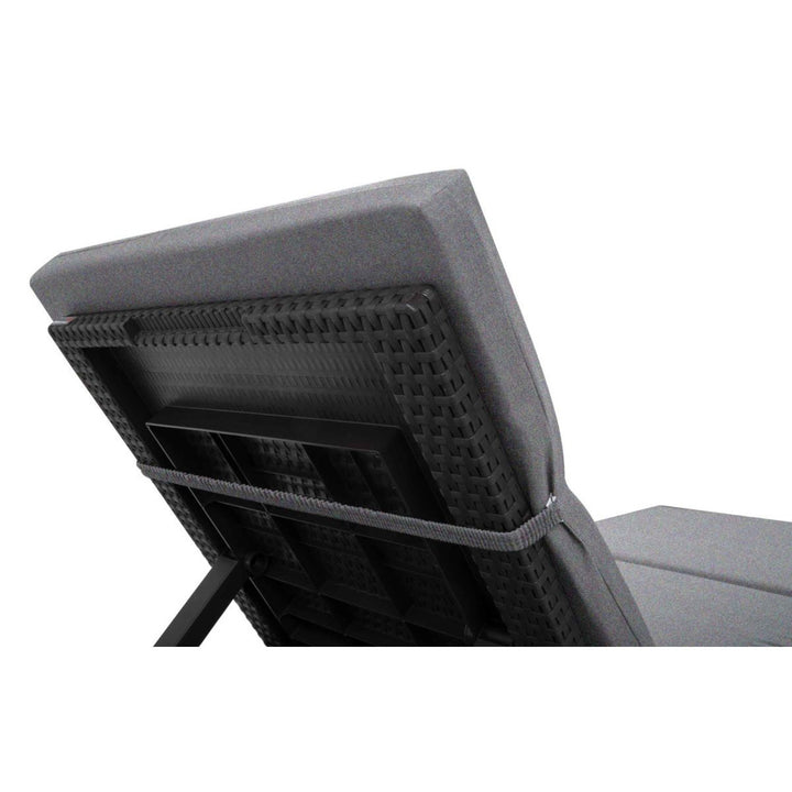 Kissen für den Liegestuhl Daytona, Farbe: Grau, Stoff: S-550 Melange, Größe: 192 x 64 cm, Befestigung mit Gummiband, wasserabweisend, Melange S-23, 3 Stück