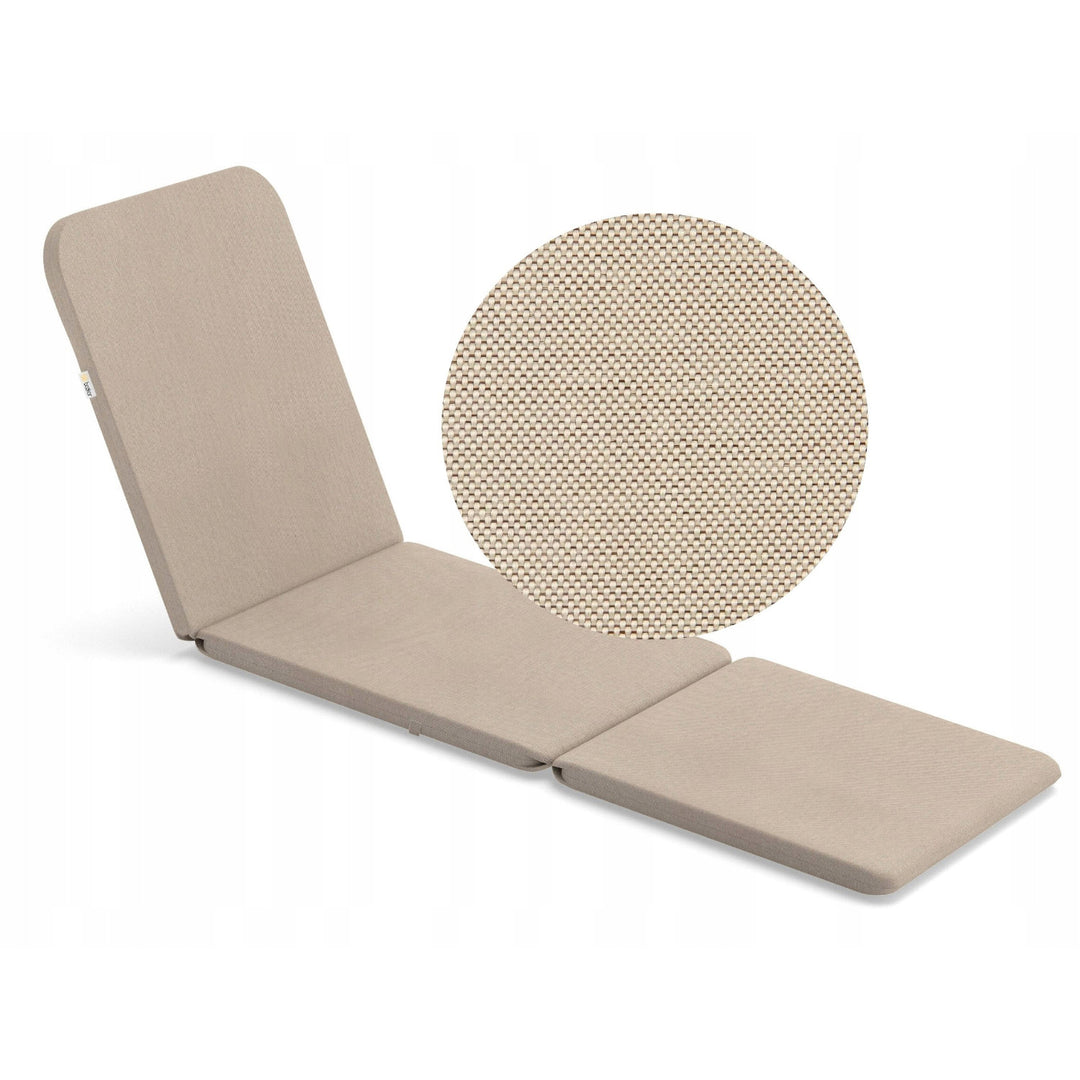 Kissen für den Liegestuhl „Jaipur“, Farbe: Dunkelgrau + Kissen für den Liegestuhl „Jaipur“, Farbe: Beige + Kissen für den Liegestuhl „Daytona“, Farbe: Grau