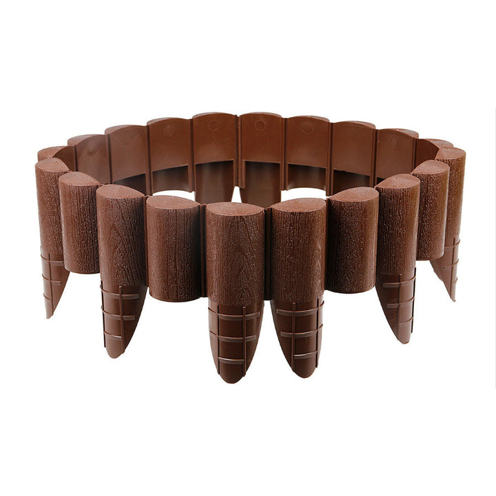 Cellfast-Gartenzaun, Holzoptik, frostbeständig, Länge 7,2 m, Farbe: Braun, 34-031