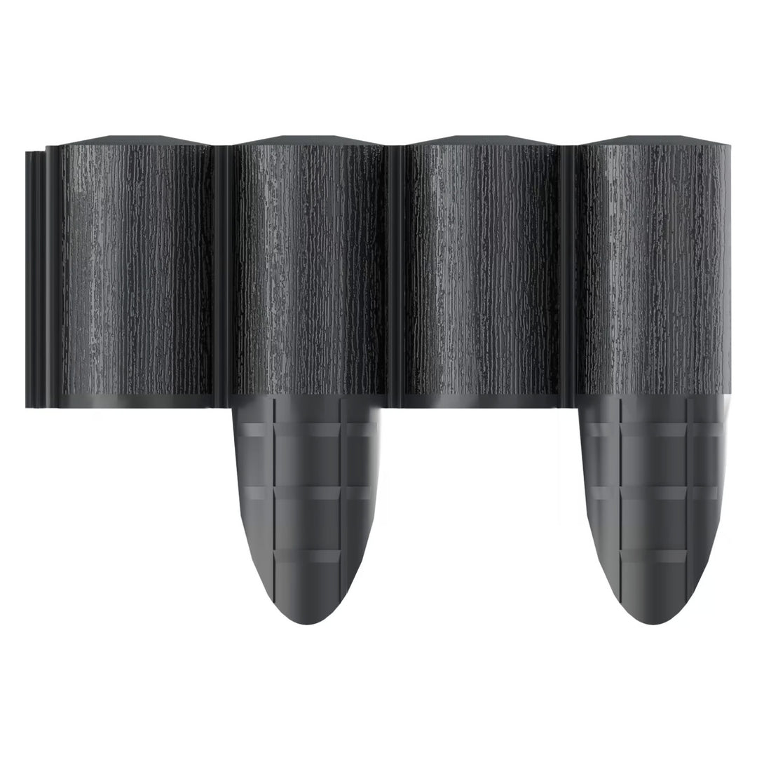 Cellfast-Gartenzaun, Holzoptik, frostbeständig, Länge 14,4 m, Farbe Anthrazit, 34-032
