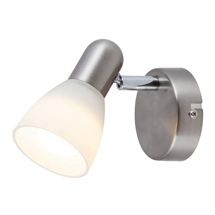 Soma Spot-Lampe E14, max. 40 W, Satin-Chrom, Opal 6301, 2 Stück