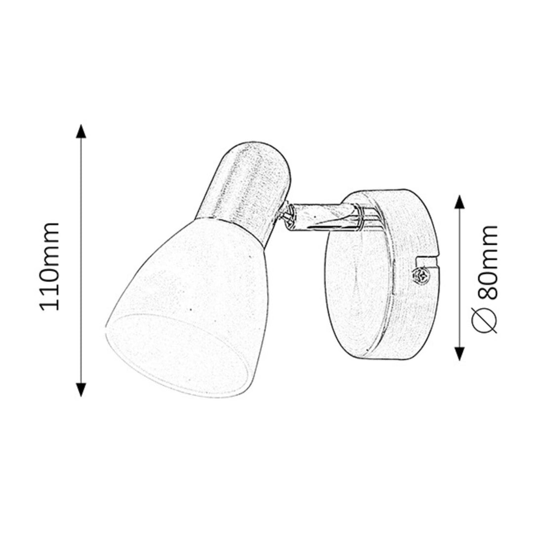Soma Spot-Lampe E14, max. 40 W, Satin-Chrom, Opal 6301, 2 Stück