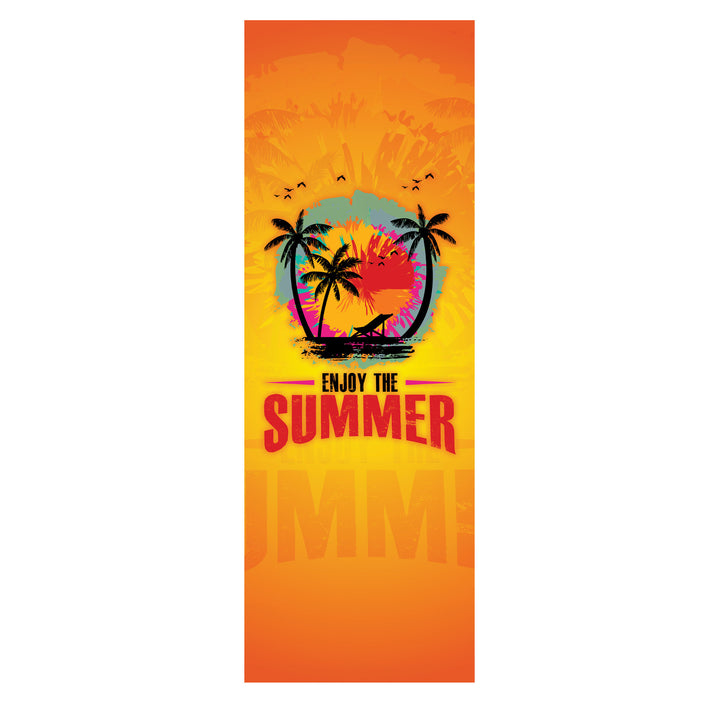 Klassischer Liegestuhl aus Buchenholz GreenBlue GB183 mit dem Aufdruck „Enjoy The Summer“, 4 Stück
