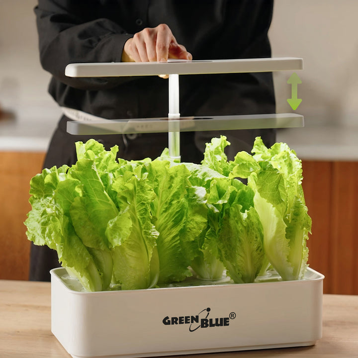 Intelligentes System für den Innenanbau von Pflanzen „GreenBlue“, SMART-Blumentopf, Fassungsvermögen 4 l, 220–240 V AC, 50/60 Hz, 0,4 A, GB133 + Zubehörset