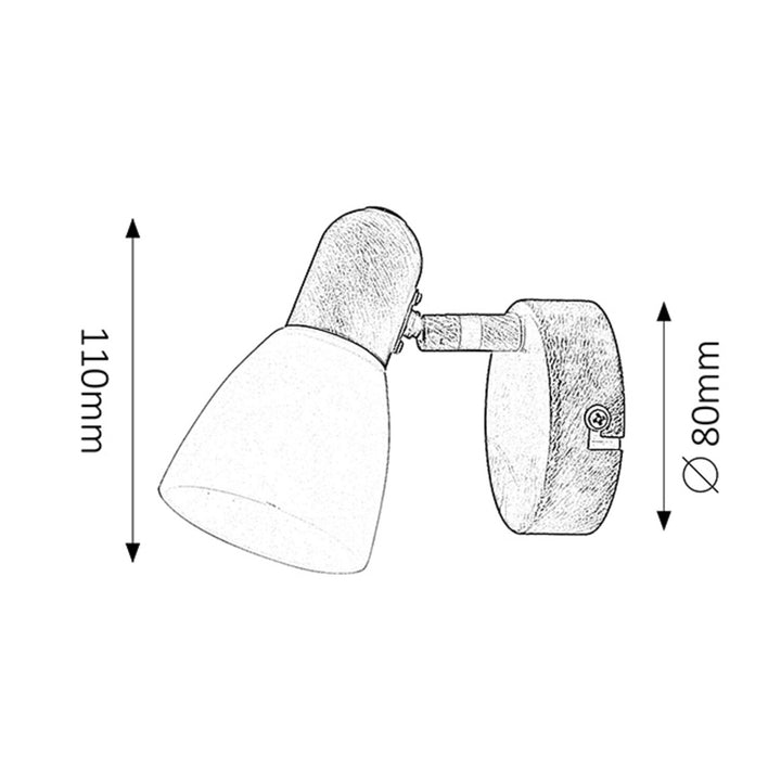 Soma Spot-Lampe E14, max. 40 W, antikbraun 6591, 2 Stück