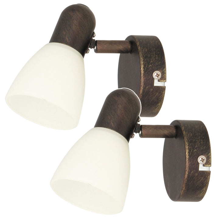 Soma Spot-Lampe E14, max. 40 W, antikbraun 6591, 2 Stück