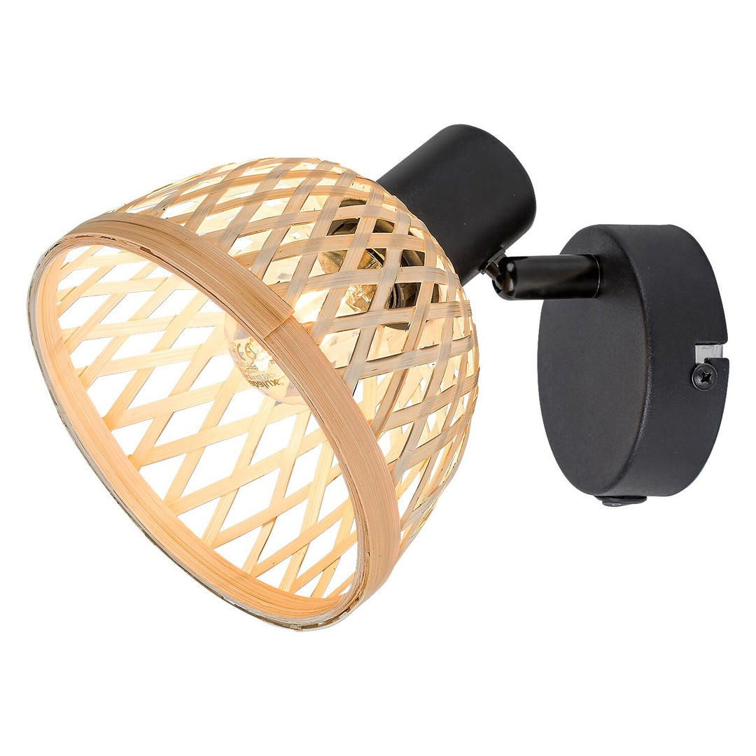 Wandleuchte Rabalux Rattan, E14-Fassung, max. 15 W, 3133