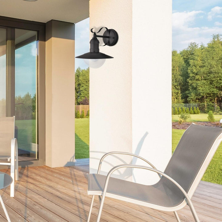 Rabalux Oslo Gartenwandleuchte für die Fassade, schwarz, E27, max. 60 W, IP43, 230 V, 2 Stück