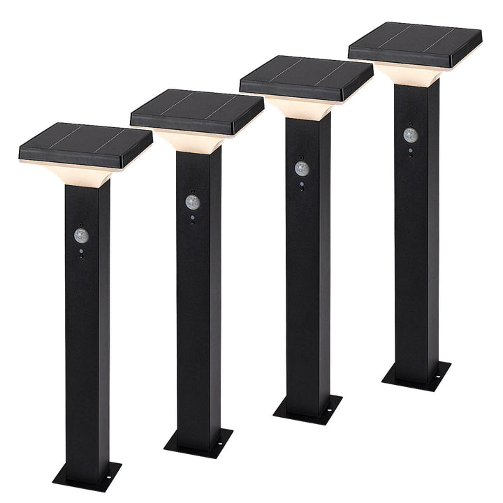 Rabalux-Lampe, für den Außenbereich, solarbetrieben, Stehlampe, LED 4 W, IP44, schwarz, Geleen, 4 Stück
