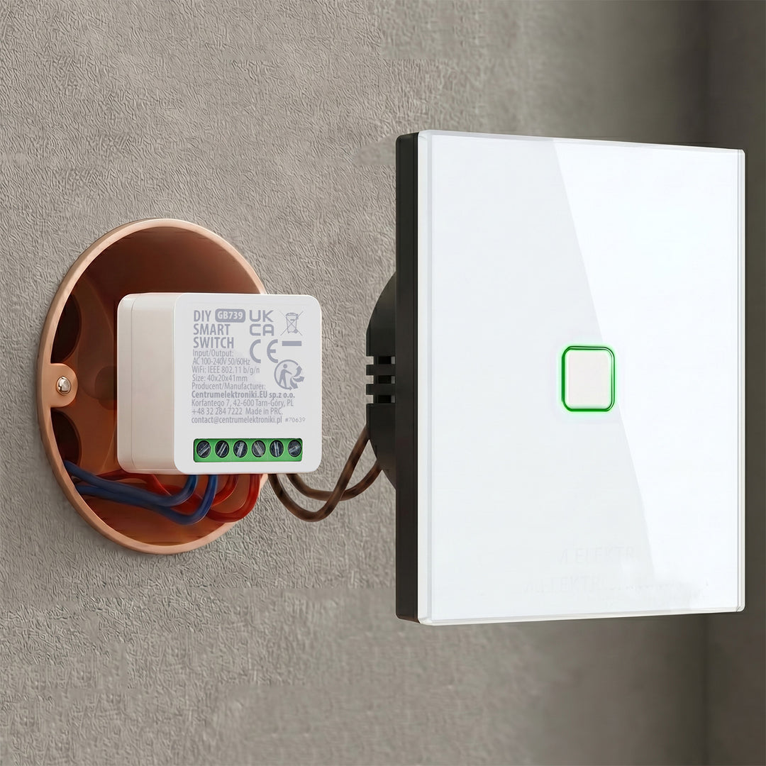 GreenBlue WLAN-Einbaurelais, Android/iOS/Alexa/Google Home, 100–240 V AC, 50/60 Hz, max. 16 A, für LED 150 W, GB739, 3 Stück