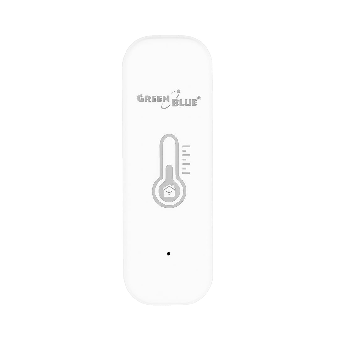 GreenBlue WLAN-Temperatur- und Feuchtigkeitssensor, Android/iOS/Alexa/Google Home, 3,0 V DC, LR03x2, GB737 + 2x R-03 LR03 AAA-Alkalibatterie von Varta Industrial 4003