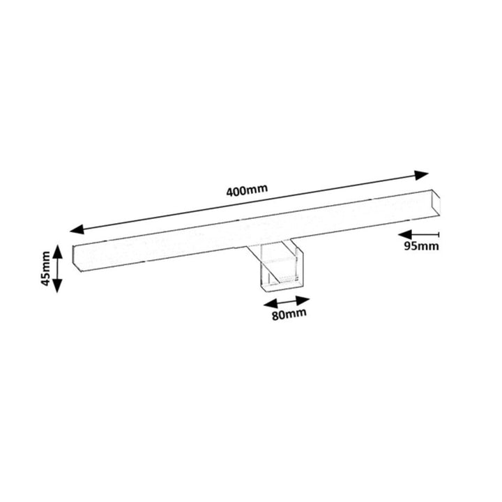 Rabalux Oliro LED-Badezimmerleuchte 6 W, schwarz, IP44, 4000 K, 75051