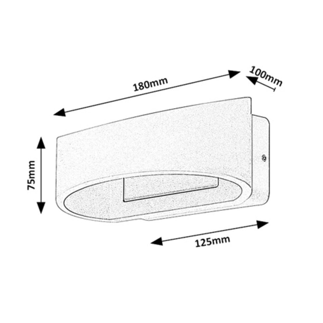 Rabalux Gerla Außenwandleuchte, Anthrazit, LED 9 W, IP54, 3000 K, 77179