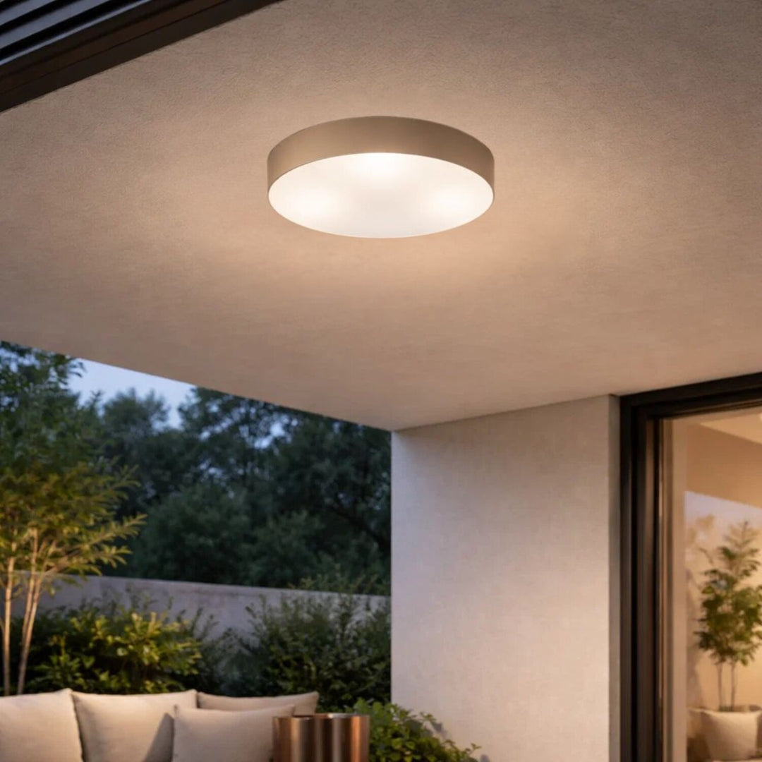 Rabalix Dolen-Lampe, grau-beige, 3x E27, max. 9 W, IP43, 75068