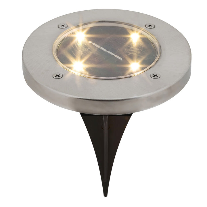 Rabalux Dannet Solar-Gartenleuchte, IP44, Farbe: Satin-Chrom, 7975