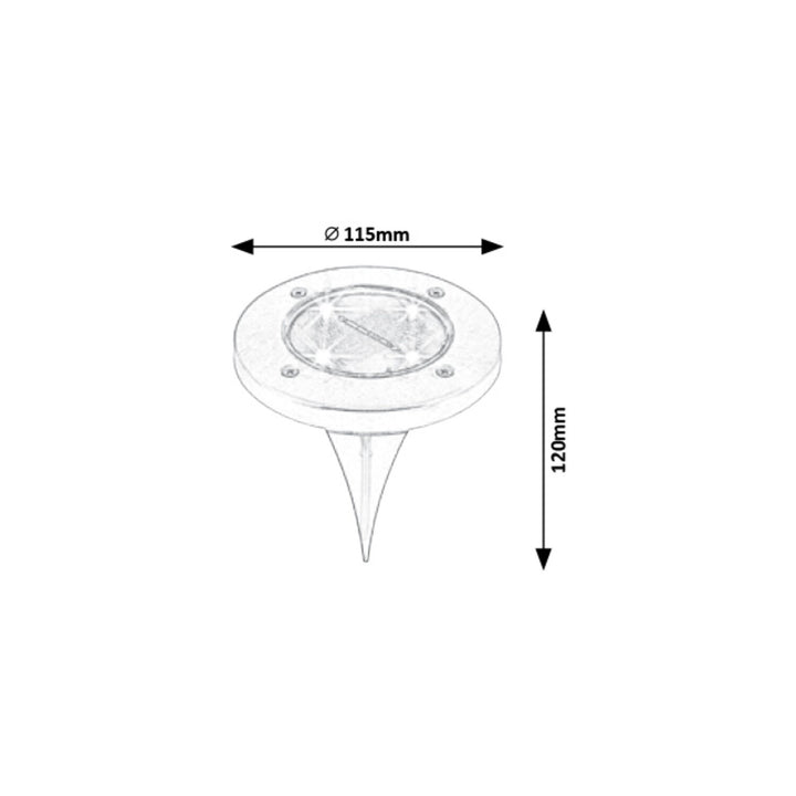 Rabalux Dannet Solar-Gartenleuchte, IP44, Farbe: Satin-Chrom, 7975
