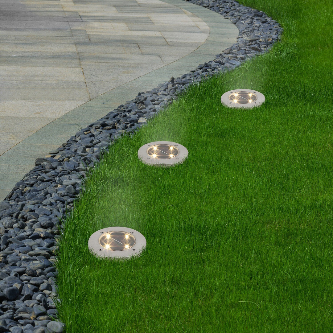 Rabalux Dannet Solar-Gartenleuchte, IP44, Farbe: Satin-Chrom, 7975