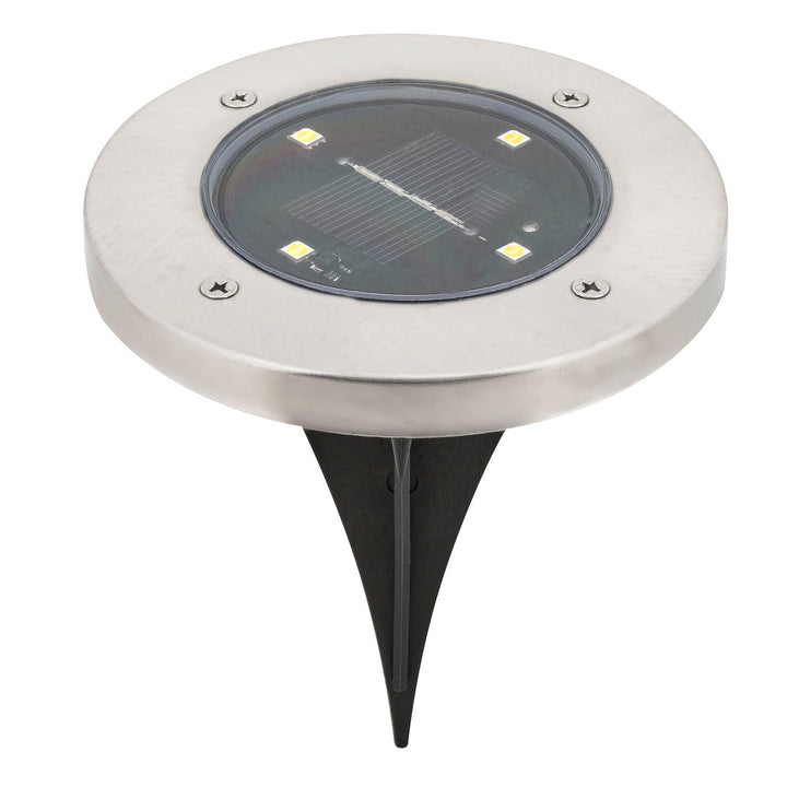 Rabalux Dannet Solar-Gartenleuchte, IP44, Farbe: Satin-Chrom, 7975