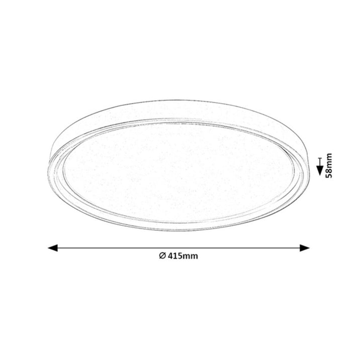 Rabalux Zerina Deckenleuchte, 31 W, IP40, weiß, 3000–6500 K, Speicherfunktion, mit Fernbedienung, Timer-Funktion, Nachtlicht-Effekt, 75086
