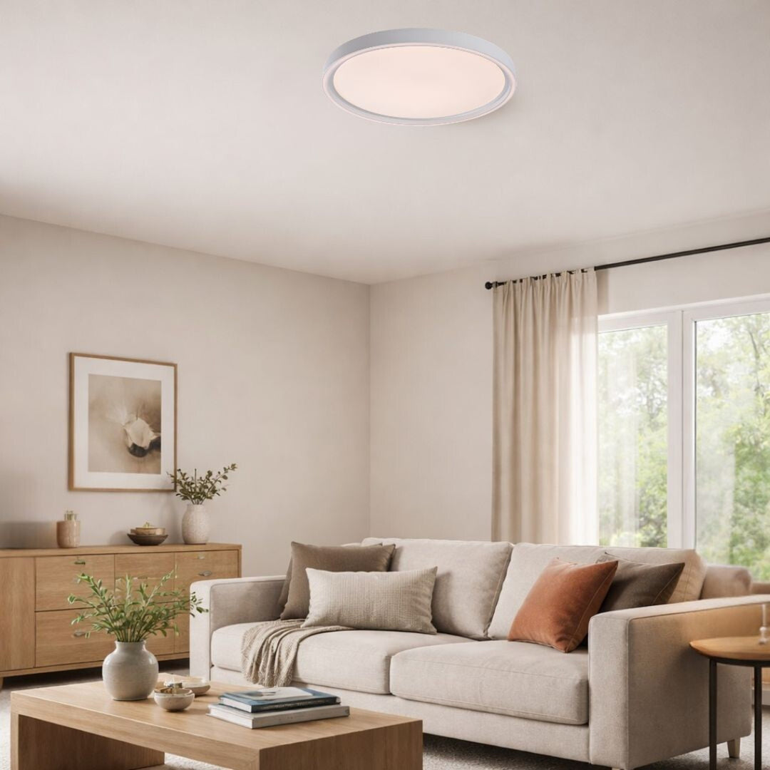 Rabalux Zerina Deckenleuchte, 31 W, IP40, weiß, 3000–6500 K, Speicherfunktion, mit Fernbedienung, Timer-Funktion, Nachtlicht-Effekt, 75086
