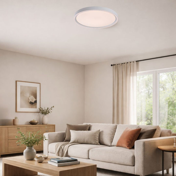 Rabalux Zerina Deckenleuchte, 31 W, IP40, weiß, 3000–6500 K, Speicherfunktion, mit Fernbedienung, Timer-Funktion, Nachtlicht-Effekt, 75086