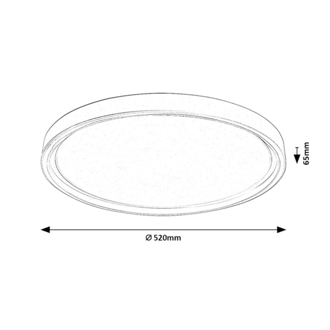 Rabalux Zerina Deckenleuchte, 54 W, IP40, weiß, 3000–6500 K, Speicherfunktion, mit Fernbedienung, Timer-Funktion, Nachtlicht-Effekt, 75087