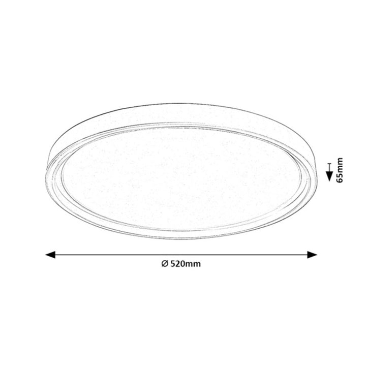 Rabalux Zerina Deckenleuchte, 54 W, IP40, weiß, 3000–6500 K, Speicherfunktion, mit Fernbedienung, Timer-Funktion, Nachtlicht-Effekt, 75087