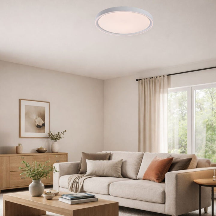 Rabalux Zerina Deckenleuchte, 54 W, IP40, weiß, 3000–6500 K, Speicherfunktion, mit Fernbedienung, Timer-Funktion, Nachtlicht-Effekt, 75087