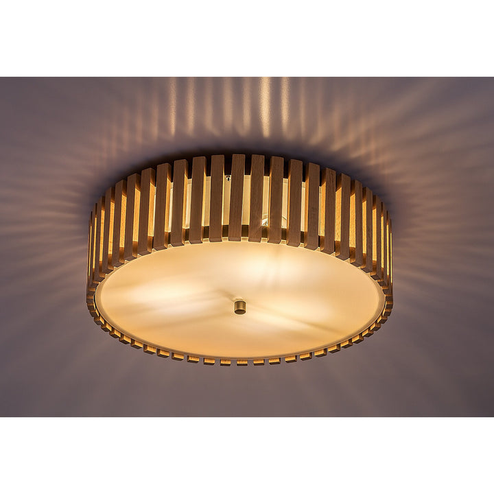 Rabalux Noxelle Deckenleuchte E27 3x MAX 25 W IP20, mattschwarz/Holzoptik, 71420