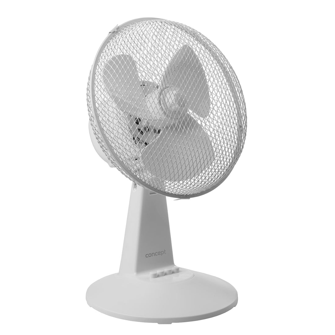 Concept-Tischventilator, Farbe: Weiß, 3 Geschwindigkeitsstufen, Schwenkfunktion, leiser Betrieb, neigungsverstellbar, VS5040