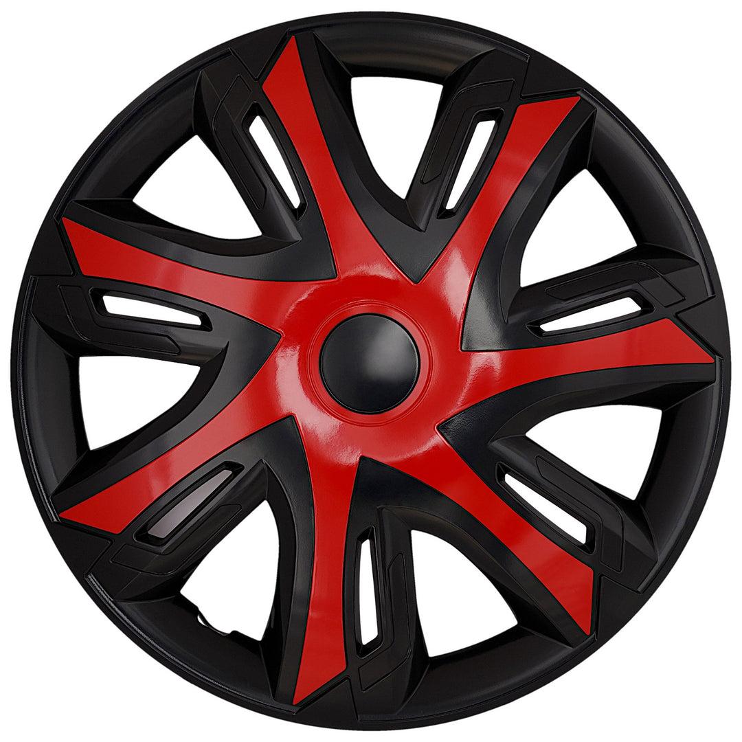 Universelle 14-Zoll-Radkappen NRM N-Power rot/schwarz, 4 Stück