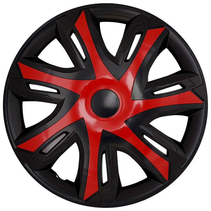 Universelle 14-Zoll-Radkappen NRM N-Power rot/schwarz, 4 Stück