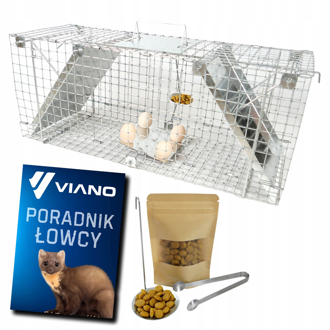 Lebendfalle, Falle für Marder, Ratten, Mäuse, Nerze, Wiesel, Viano P1, 2 Stück