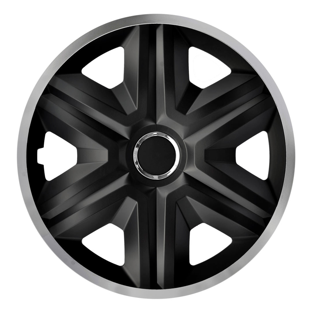 Universelle 14-Zoll-Radkappe NRM Fast Lux, silber-schwarz, 1 Stück