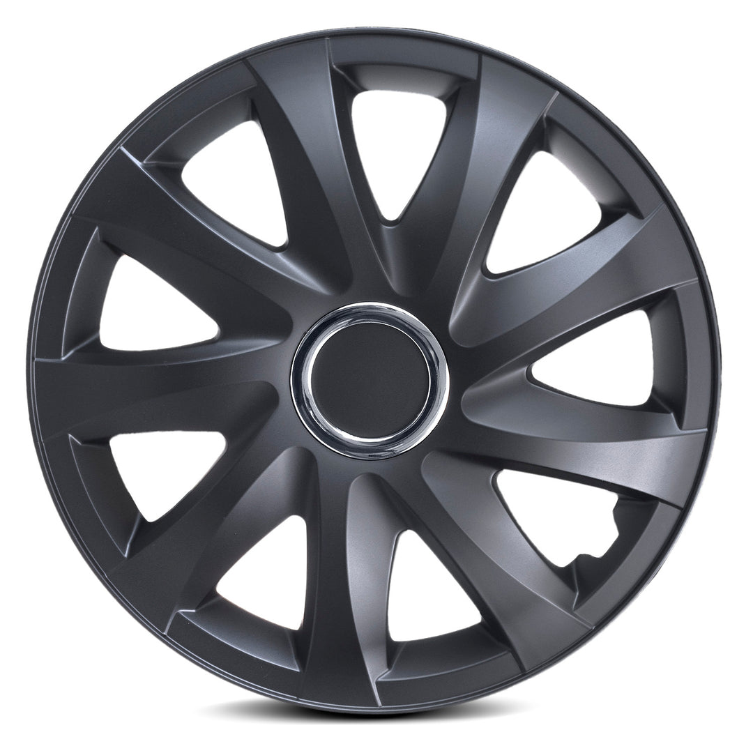 Universelle 14-Zoll-Radkappe NRM DRIFT, mattschwarz, 1 Stück