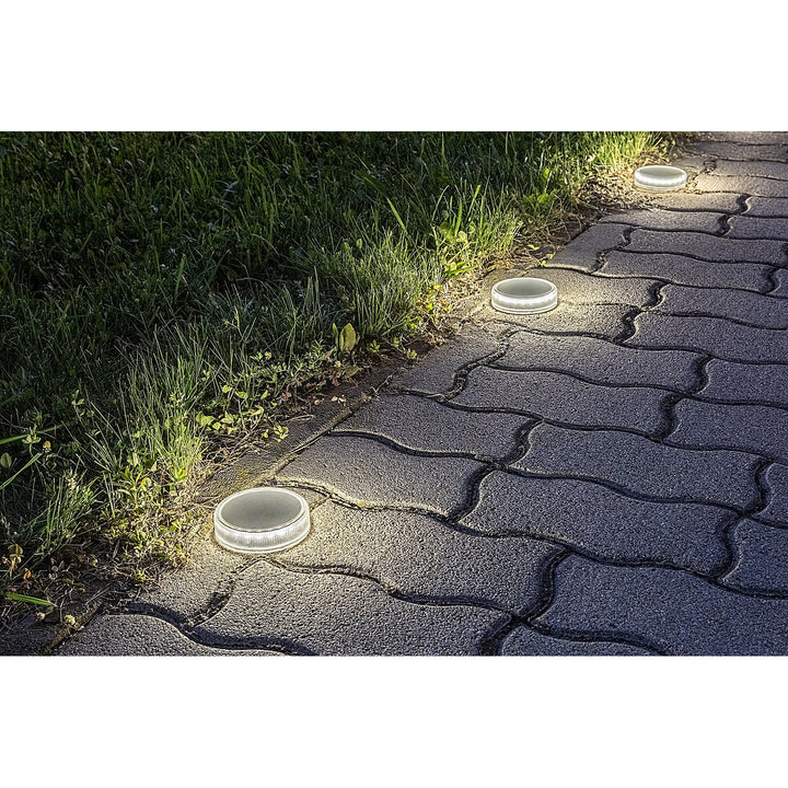 Trillo LED-Solarlampe 0,3 W, Dämmerungssensor, transparent, IP65, K 4000, 77175, 2 Stück