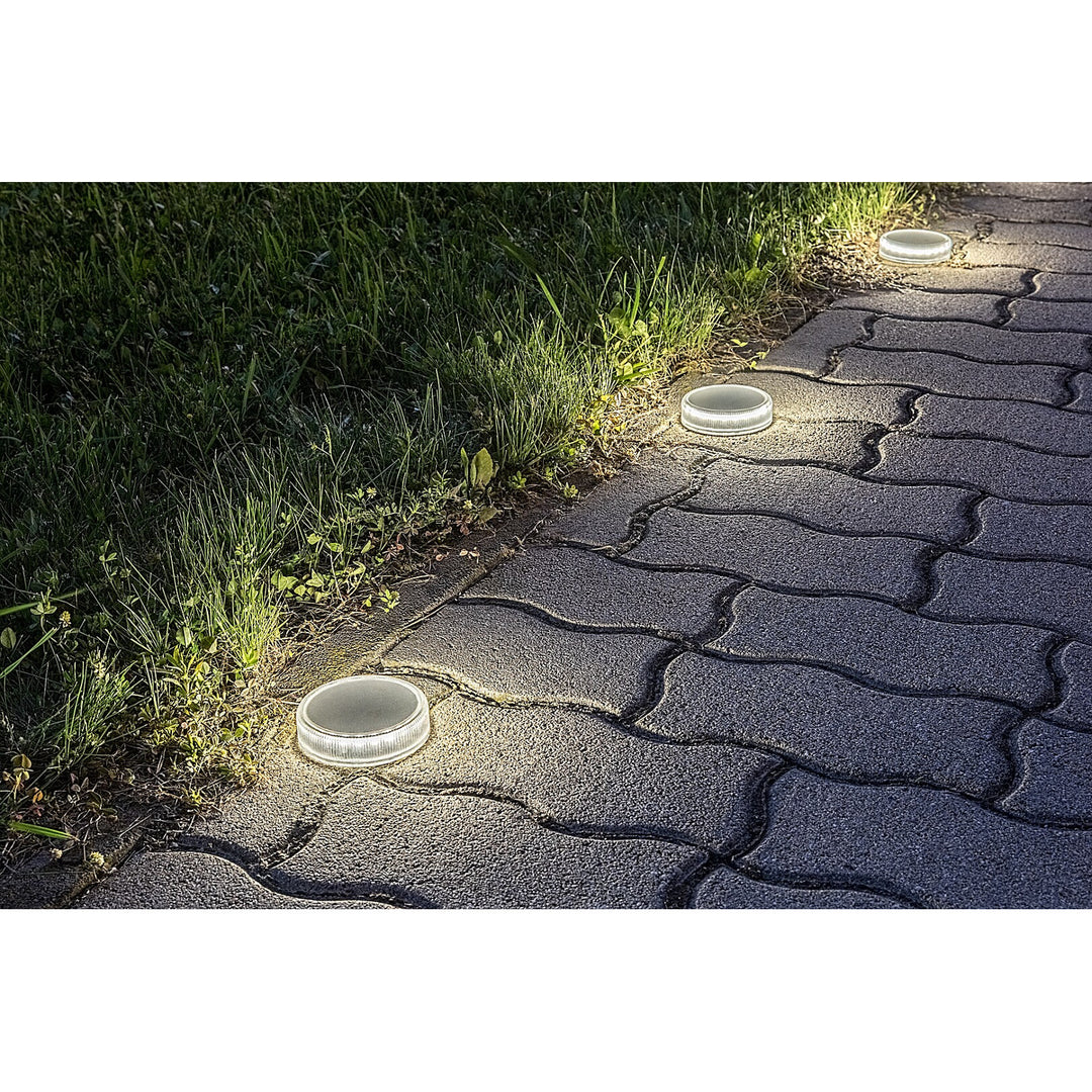 Trillo LED-Solarlampe 0,3 W, Dämmerungssensor, transparent, IP65, K 4000, 77175, 4 Stück
