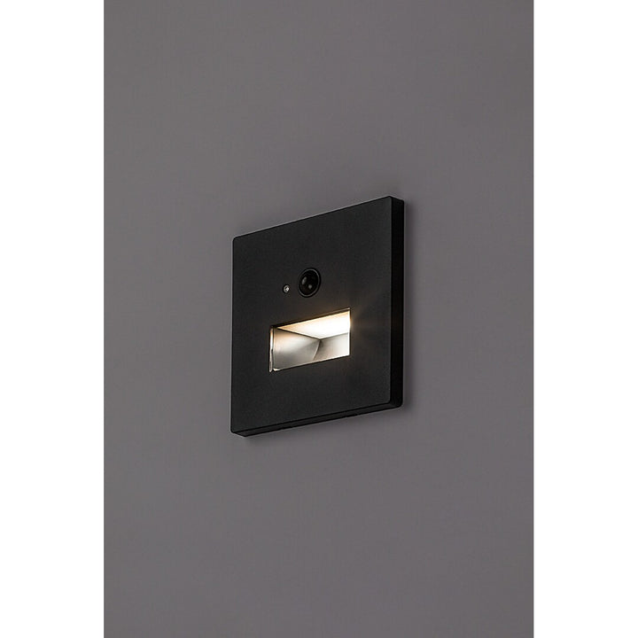 Lunca LED-Lampe 1 W, IP20, schwarz, 3000, 4500, 6500 K, Bewegungsmelder, Lichtsensor, 77197, 4 Stück