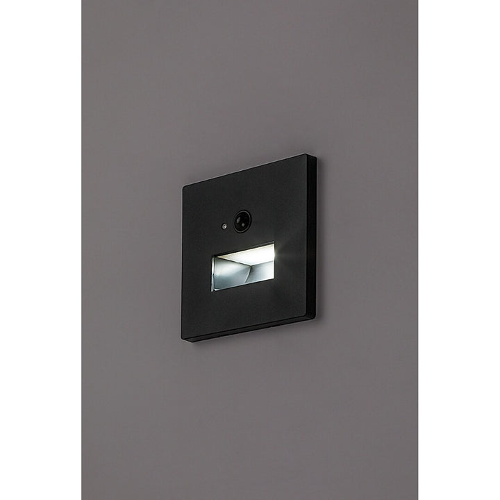 Lunca LED-Lampe 1 W, IP20, schwarz, 3000, 4500, 6500 K, Bewegungsmelder, Lichtsensor, 77197, 4 Stück