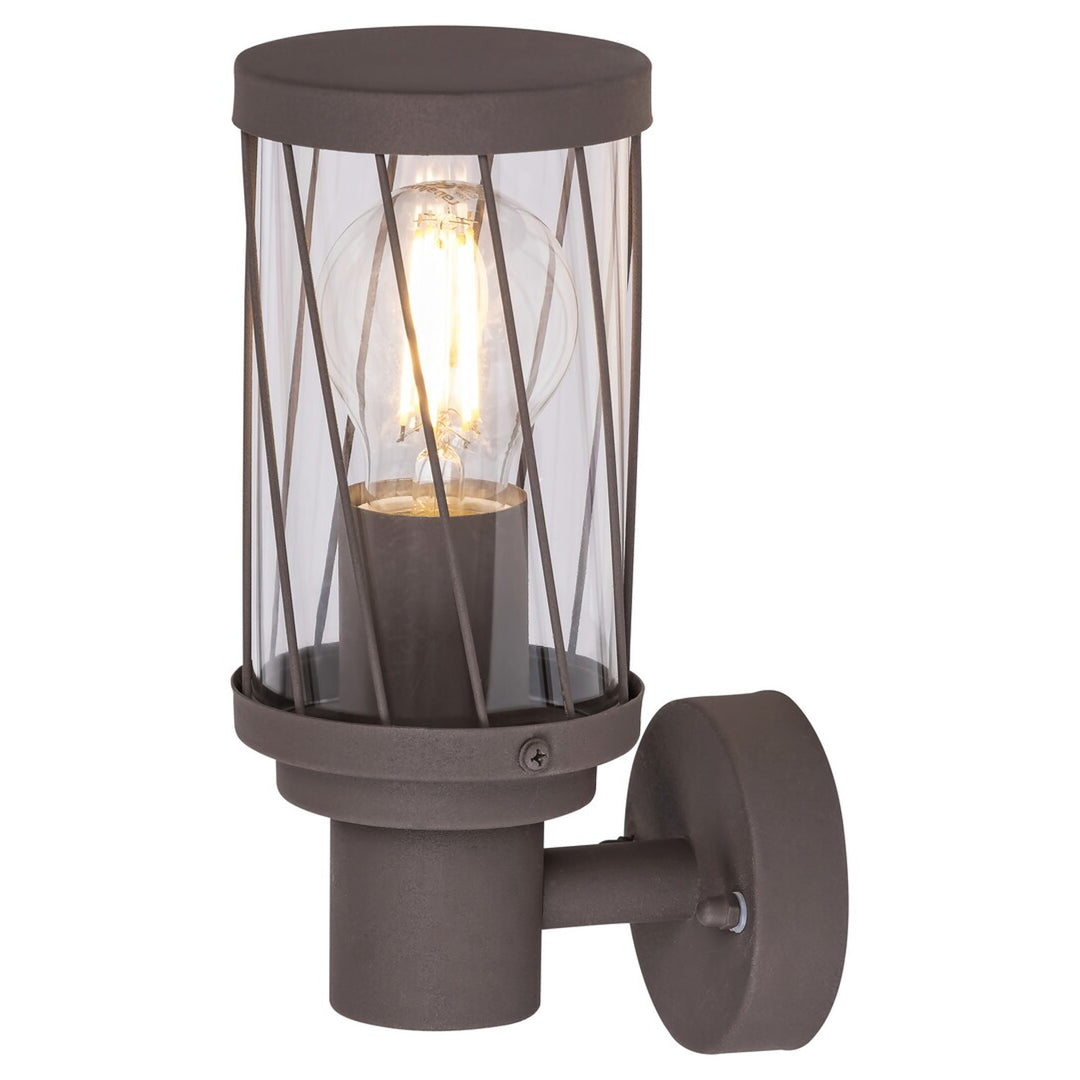 Rabalux Budapest Außenwandleuchte, IP44, Farbe: Braun, E27-Gewinde, max. 40 W, 8888, 2 Stück