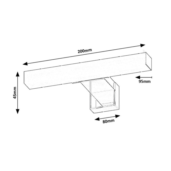 Rabalux Oliro LED-Badezimmerleuchte 4 W, schwarz, IP44, 4000 K, 75050