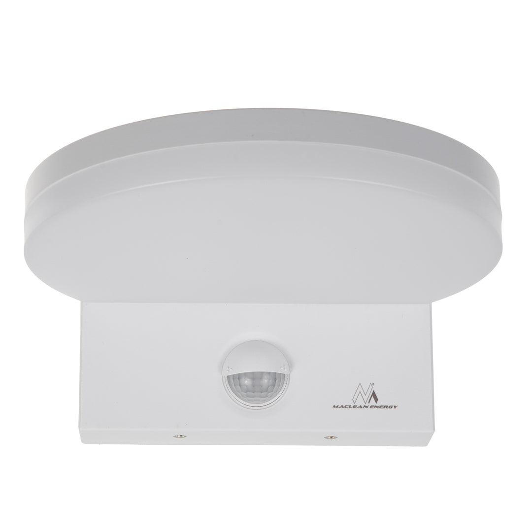 Maclean LED-Leuchte mit Bewegungsmelder, PIR-Bewegungsmelder, Farbe: Weiß, 15 W, IP65, 1560 lm, Lichtfarbe: Neutralweiß (4000 K) MCE344 W, 2 Stück