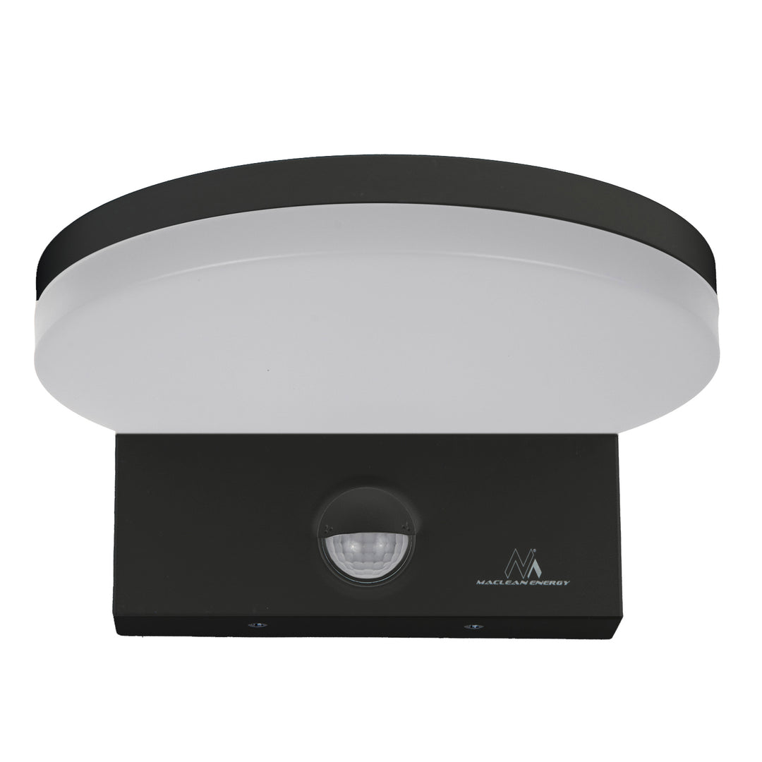 Maclean LED-Leuchte mit Bewegungsmelder, PIR-Bewegungsmelder, Farbe: Schwarz, 15 W, IP65, 1560 lm, Lichtfarbe: Neutralweiß (4000 K) MCE344 B, 2 Stück