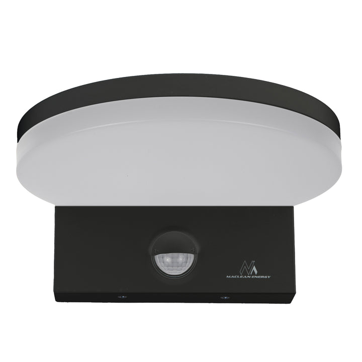 Maclean LED-Leuchte mit Bewegungsmelder, PIR-Bewegungsmelder, Farbe: Schwarz, 15 W, IP65, 1560 lm, Lichtfarbe: Neutralweiß (4000 K) MCE344 B, 2 Stück