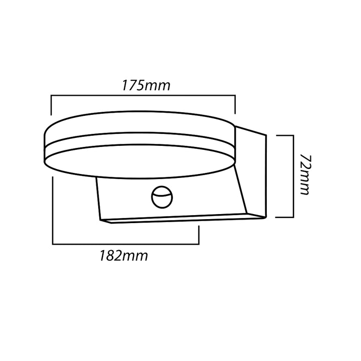 Maclean LED-Leuchte mit Bewegungsmelder, PIR-Bewegungsmelder, Farbe: Schwarz, 15 W, IP65, 1560 lm, Lichtfarbe: Neutralweiß (4000 K) MCE344 B, 2 Stück