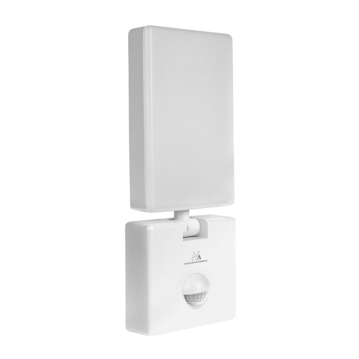 Maclean LED-Leuchte mit Bewegungsmelder, PIR-Bewegungsmelder, Farbe: Weiß, 10 W, IP65, 800 lm, Lichtfarbe: Neutralweiß (4000 K) MCE516 W, 2 Stück