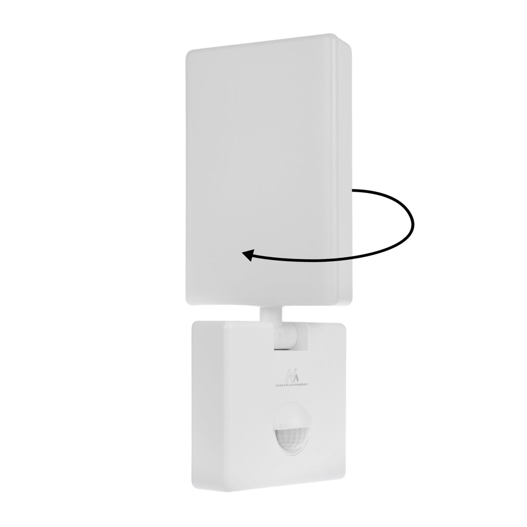 Maclean LED-Leuchte mit Bewegungsmelder, PIR-Bewegungsmelder, Farbe: Weiß, 10 W, IP65, 800 lm, Lichtfarbe: Neutralweiß (4000 K) MCE516 W, 2 Stück