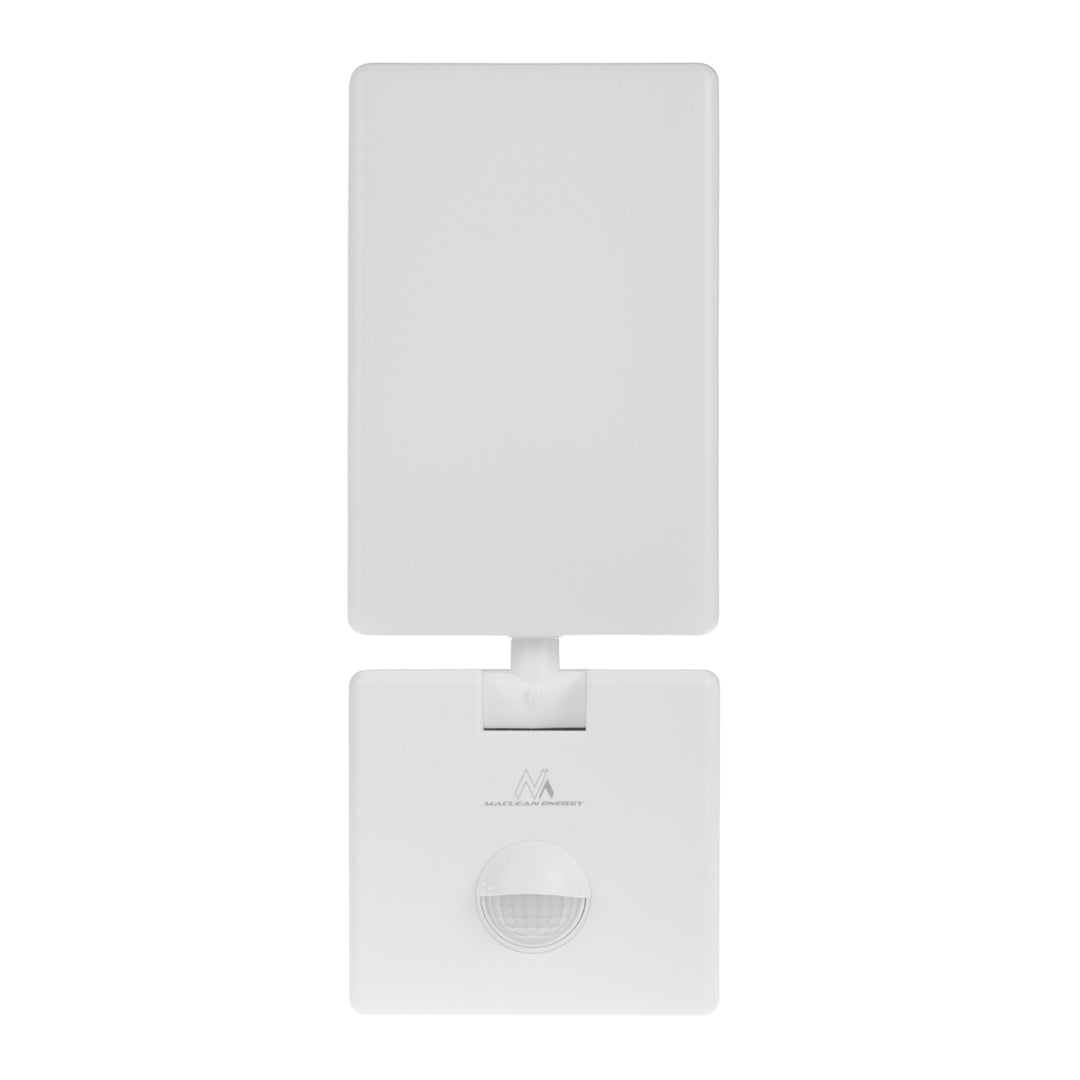 Maclean LED-Leuchte mit Bewegungsmelder, PIR-Bewegungsmelder, Farbe: Weiß, 10 W, IP65, 800 lm, Lichtfarbe: Neutralweiß (4000 K) MCE516 W, 2 Stück
