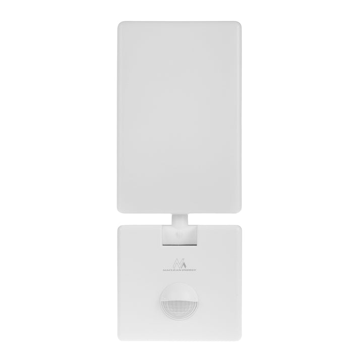 Maclean LED-Leuchte mit Bewegungsmelder, PIR-Bewegungsmelder, Farbe: Weiß, 10 W, IP65, 800 lm, Lichtfarbe: Neutralweiß (4000 K) MCE516 W, 2 Stück